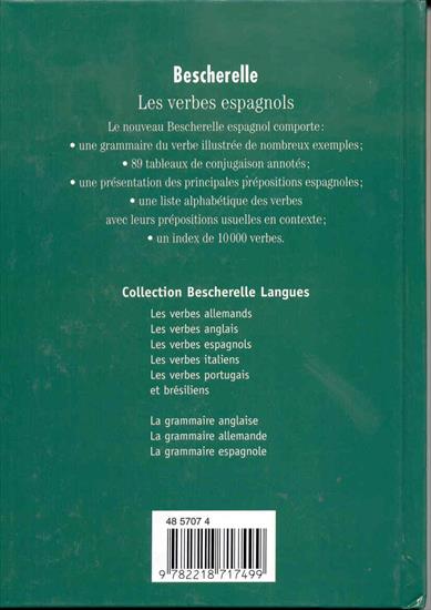 Collection Bescherelle - Les verbes espagnols par Budokan - Les verbes espagnols back.jpg